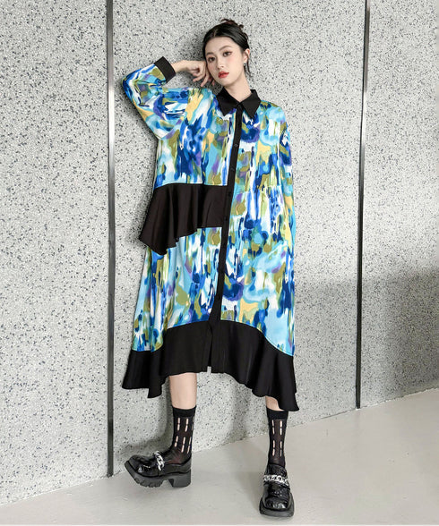 Marble Print Dress